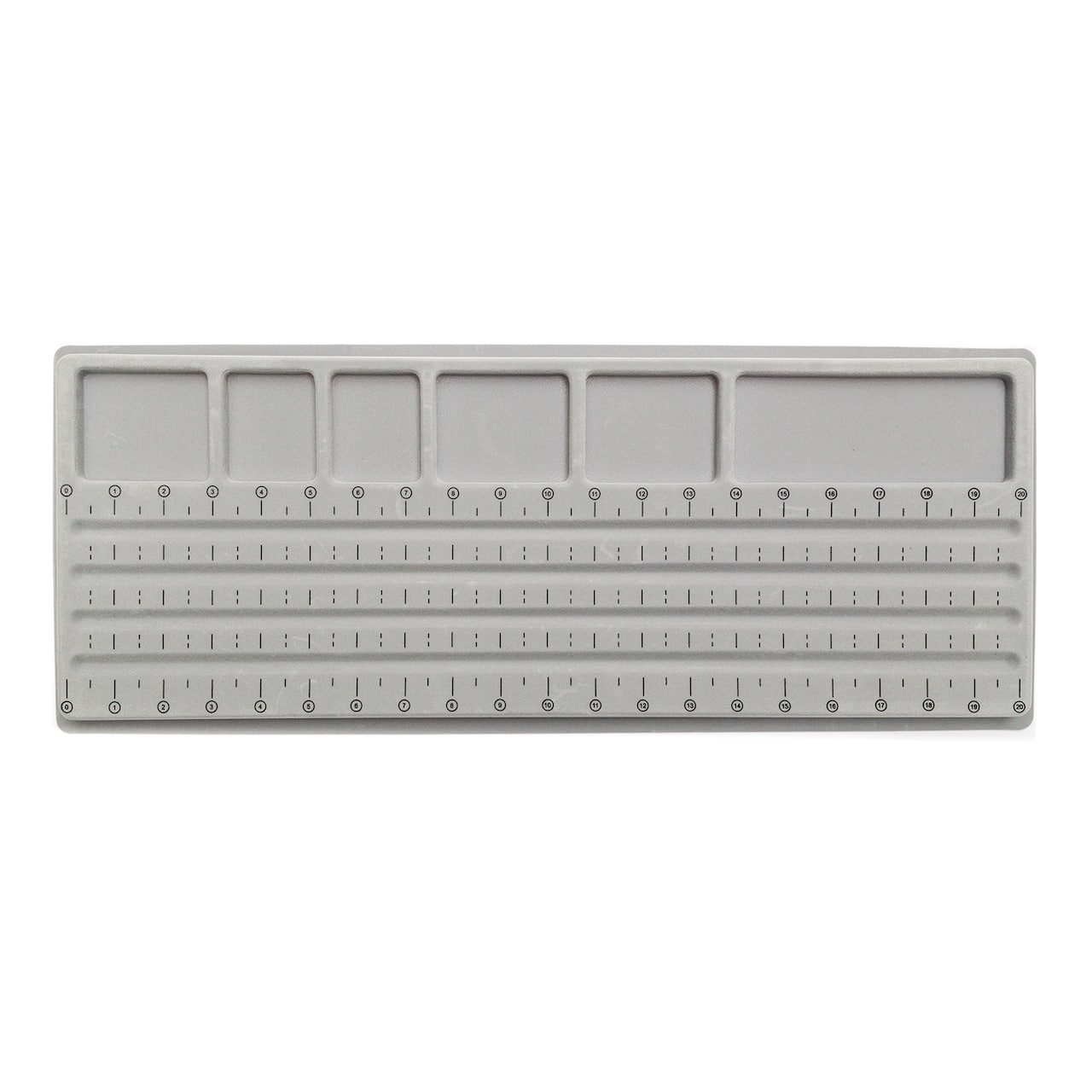 John Bead 21" x 8" Gray Plastic Designer Bead Board